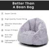imageDelta Children Delta Home Adult Lounge Fluffy Foam Filled Living Rooms ampamp DormsBetter Than A Bean Bag Chair Grey 1 Count Pack of 1