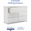 imageDelta Children Emerson 6 Drawer Dresser Greenguard Gold Certified Bianca WhiteBianca White