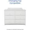 imageDelta Children Emerson 6 Drawer Dresser Greenguard Gold Certified Bianca WhiteBianca White