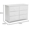 imageDelta Children Emerson 6 Drawer Dresser Greenguard Gold Certified Bianca WhiteBianca White
