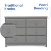 imageDelta Children Emerson 6 Drawer Dresser Greenguard Gold Certified Bianca WhiteGrey