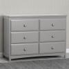 imageDelta Children Emerson 6 Drawer Dresser Greenguard Gold Certified Bianca WhiteGrey