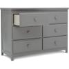 imageDelta Children Emerson 6 Drawer Dresser Greenguard Gold Certified Bianca WhiteGrey