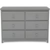 imageDelta Children Emerson 6 Drawer Dresser Greenguard Gold Certified Bianca WhiteGrey
