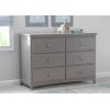 imageDelta Children Emerson 6 Drawer Dresser Greenguard Gold Certified Bianca WhiteGrey