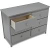 imageDelta Children Emerson 6 Drawer Dresser Greenguard Gold Certified Bianca WhiteGrey