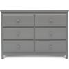 imageDelta Children Emerson 6 Drawer Dresser Greenguard Gold Certified Bianca WhiteGrey
