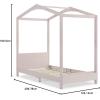 imageDelta Children Poppy House Wood Twin Bed Platform Bed  No Box Spring Needed Blush PinkBlush Pink