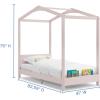 imageDelta Children Poppy House Wood Twin Bed Platform Bed  No Box Spring Needed Blush PinkBlush Pink