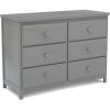 imageDelta Children Emerson 6 Drawer Dresser Greenguard Gold Certified Bianca WhiteGrey