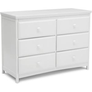 imageDelta Children Emerson 6 Drawer Dresser Greenguard Gold Certified Bianca WhiteBianca White