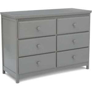 imageDelta Children Emerson 6 Drawer Dresser Greenguard Gold Certified Bianca WhiteGrey