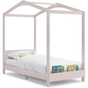 imageDelta Children Poppy House Wood Twin Bed Platform Bed  No Box Spring Needed Blush PinkBlush Pink