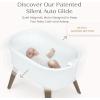imageDelta Children Aero Smart Auto Glide Bassinet with Cry Detection ampamp Response  Bluetooth FSCCertified Wood Organic Performance Fabric WaterResistant Mattress Pad ampamp Breathable Sheets WhiteAcornSmart Bluetooth