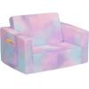 imageDelta Children Cozee Blue Camo Convertible Foam Chair to Lounger for KidsPink Tie Dye