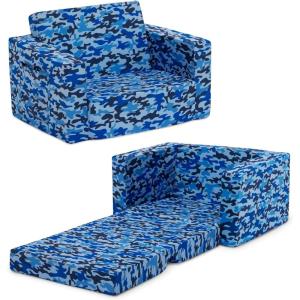 imageDelta Children Cozee Blue Camo Convertible Foam Chair to Lounger for KidsBlue Camo