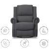 imageDelta Children Dylan Nursery Recliner Glider Swivel Chair Charcoal
