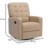 imageDelta Children Gavin Recliner Glider Swivel Chair Featuring LiveSmart Fabric by Culp  StainResistant Repels Moisture Kid ampamp PetFriendly Fabric SisalSisal