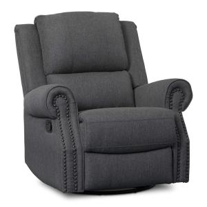 imageDelta Children Dylan Nursery Recliner Glider Swivel Chair Charcoal