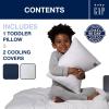 imageDelta Children Gap babyGap Memory Foam Toddler Pillow with 2 Cooling Covers WhiteBlue