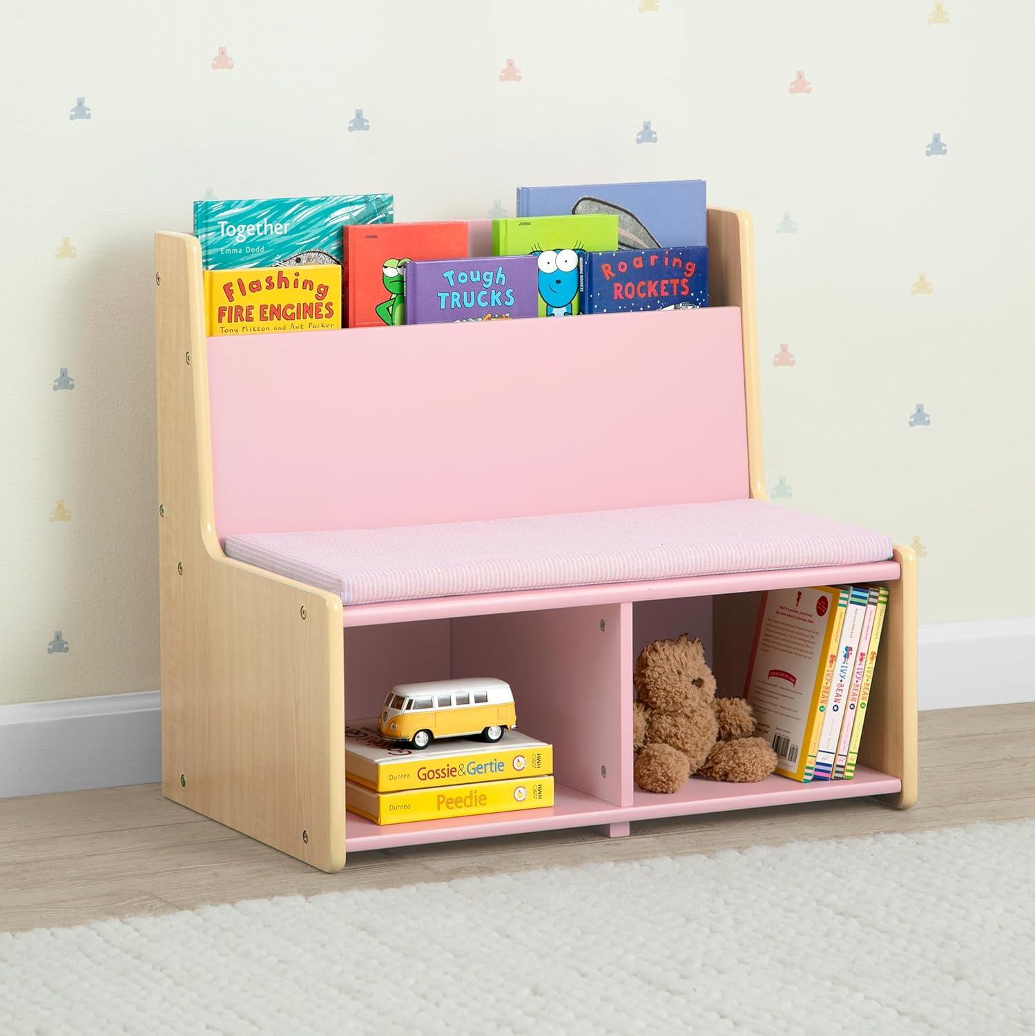 imageDelta Children  GapKids Reading Nook with Padded Bench  Greenguard Gold Certified PastelBlush Pink