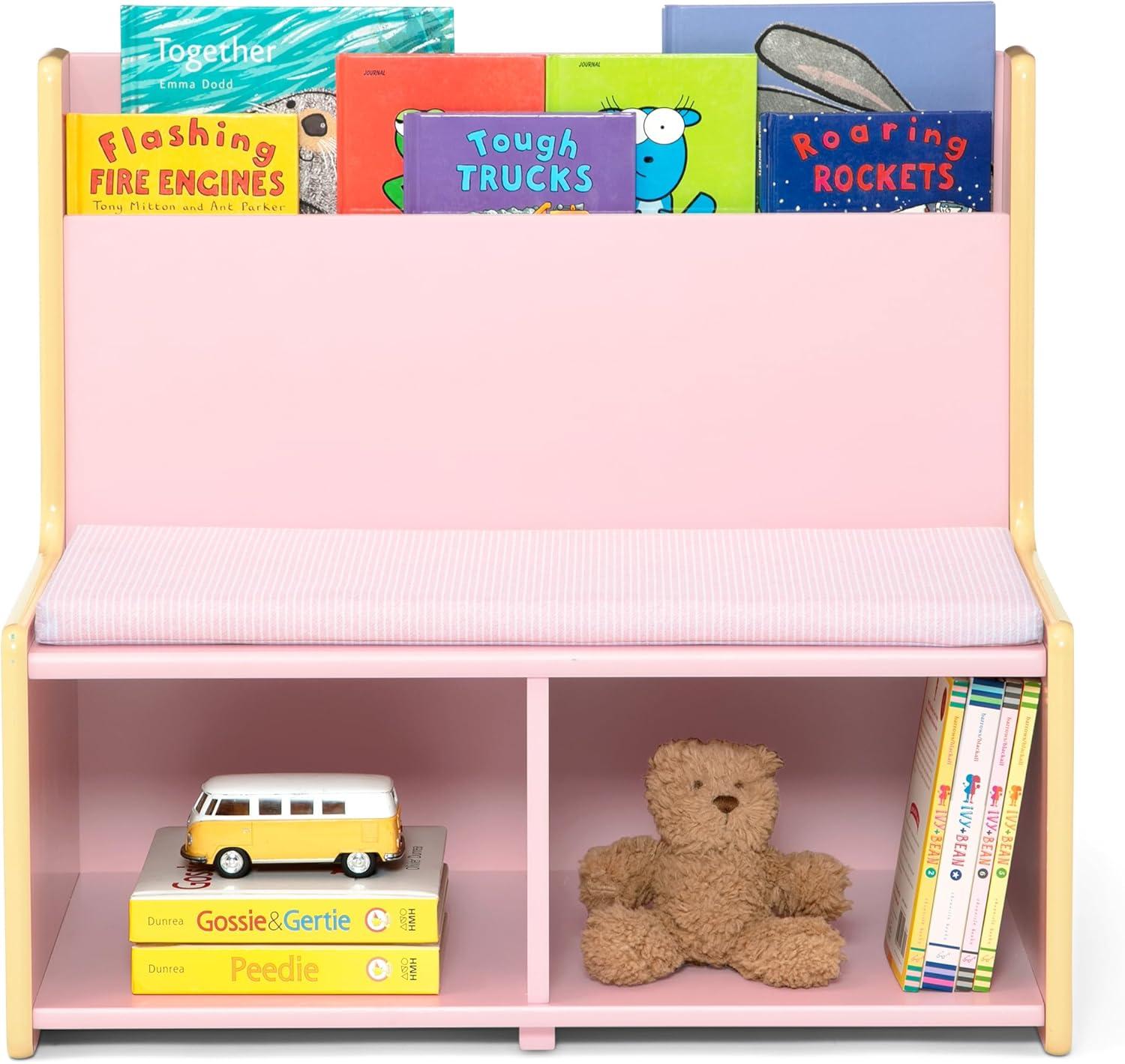 imageDelta Children  GapKids Reading Nook with Padded Bench  Greenguard Gold Certified PastelBlush Pink