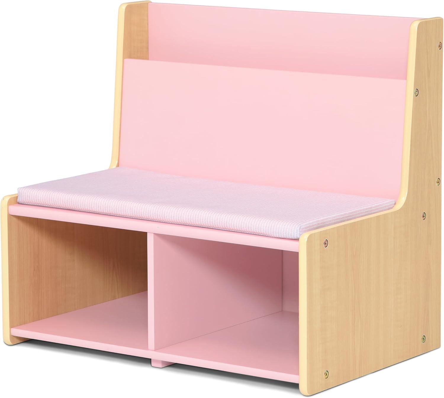 imageDelta Children  GapKids Reading Nook with Padded Bench  Greenguard Gold Certified PastelBlush Pink