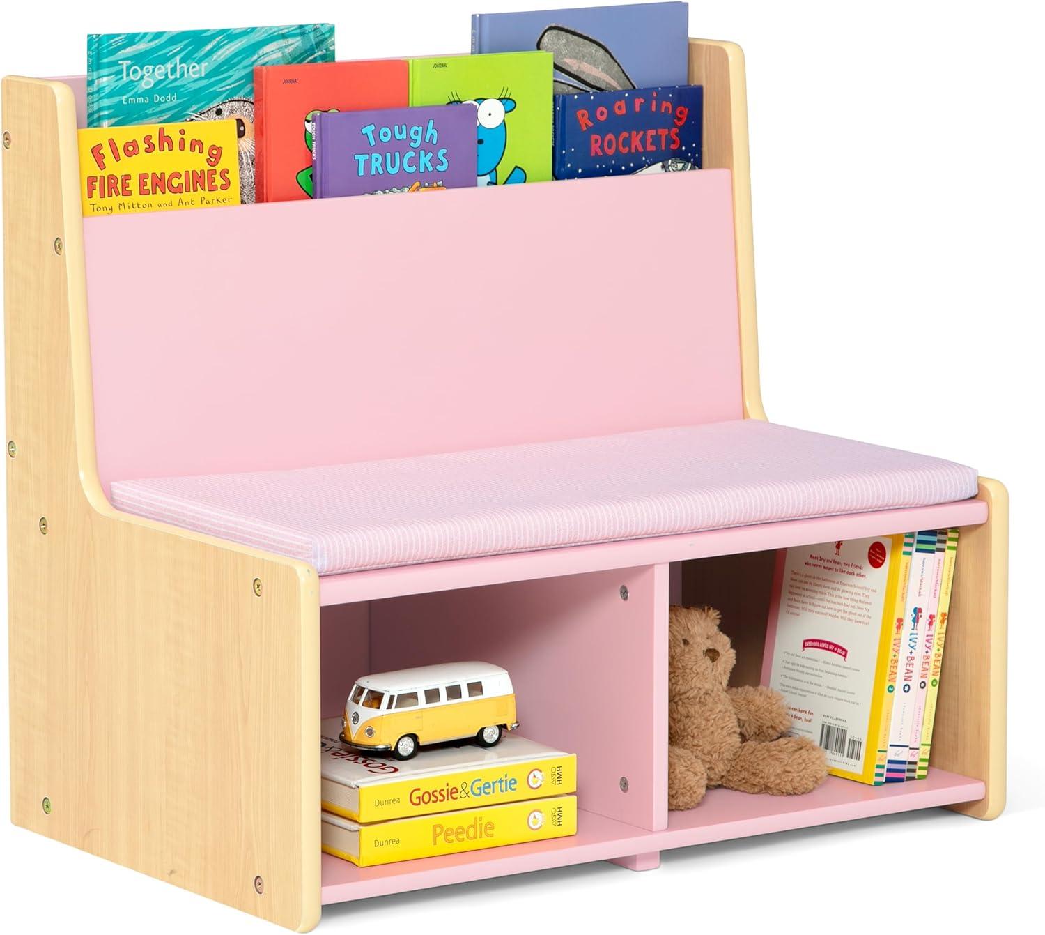 imageDelta Children  GapKids Reading Nook with Padded Bench  Greenguard Gold Certified PastelBlush Pink