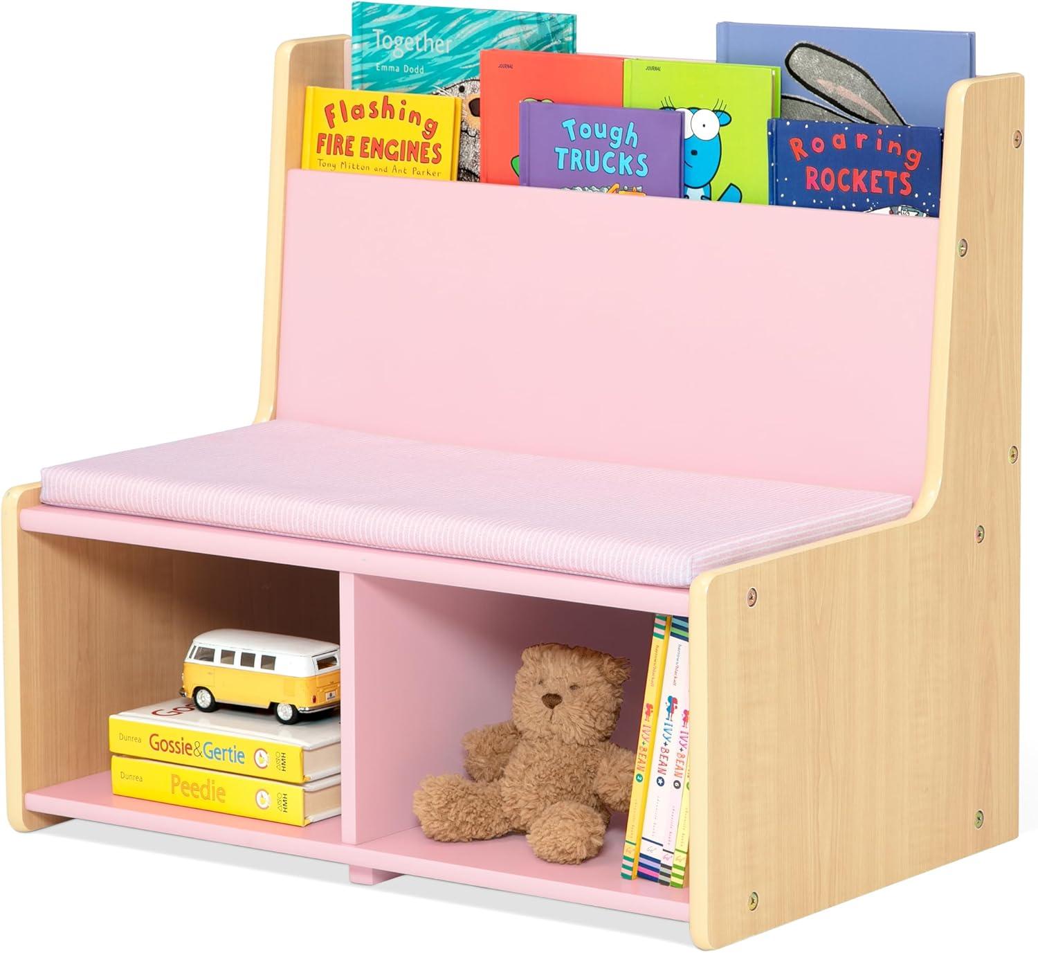 imageDelta Children  GapKids Reading Nook with Padded Bench  Greenguard Gold Certified PastelBlush Pink