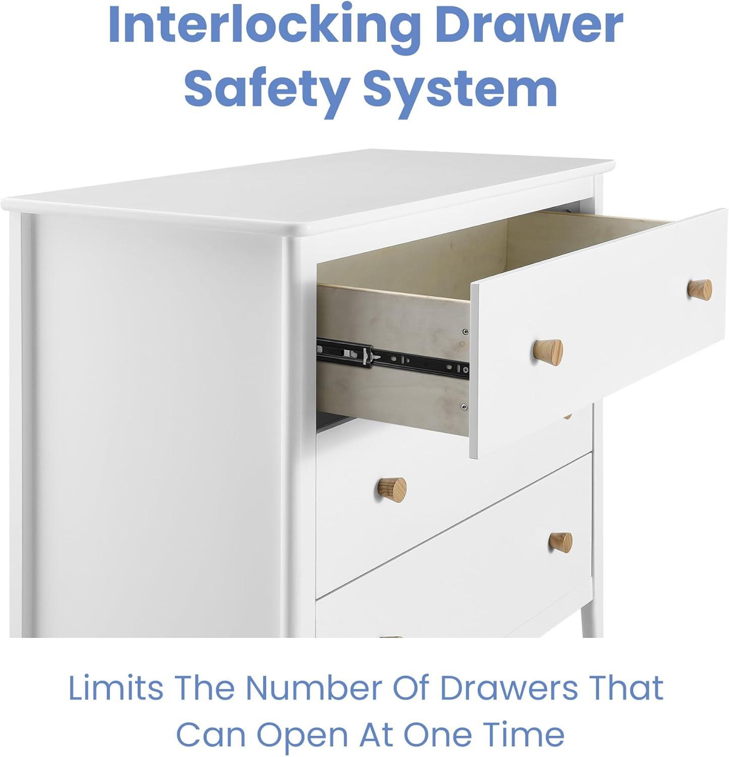 imageDelta Children Callum 3 Drawer Dresser with Interlocking Drawers Bianca WhiteNaturalBianca WhiteNatural