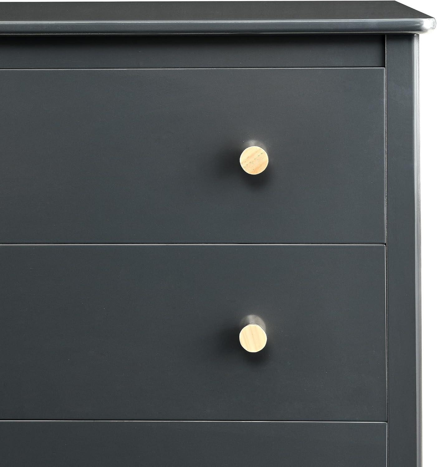 imageDelta Children Callum 3 Drawer Dresser with Interlocking Drawers Bianca WhiteNaturalCharcoal GreyNatural