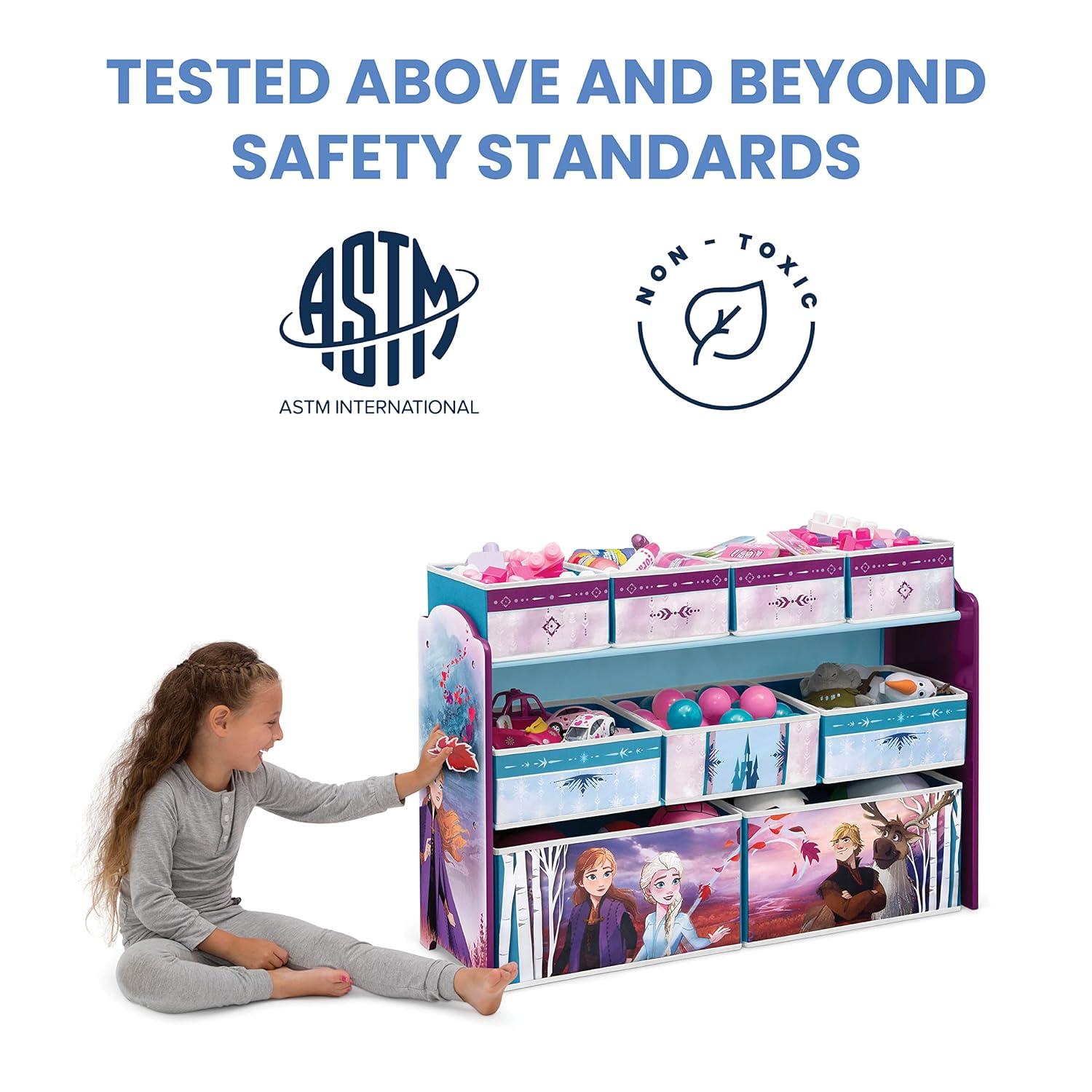 imageDelta Children Disney Princess Deluxe 9 Bin Design and Store Toy Organizer Greenguard Gold CertifiedDisney Frozen