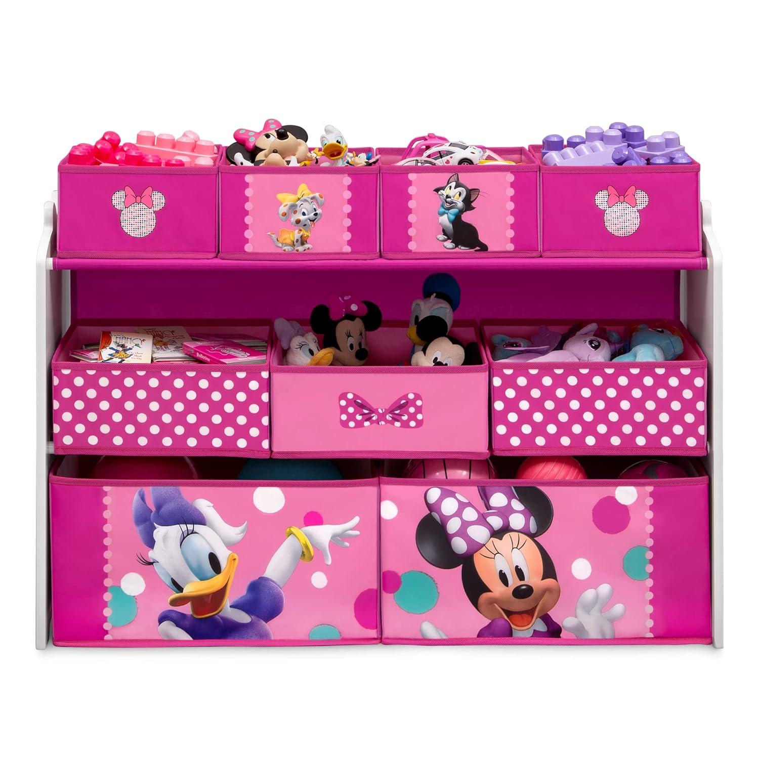 imageDelta Children Disney Princess Deluxe 9 Bin Design and Store Toy Organizer Greenguard Gold CertifiedDisney Minnie Mouse