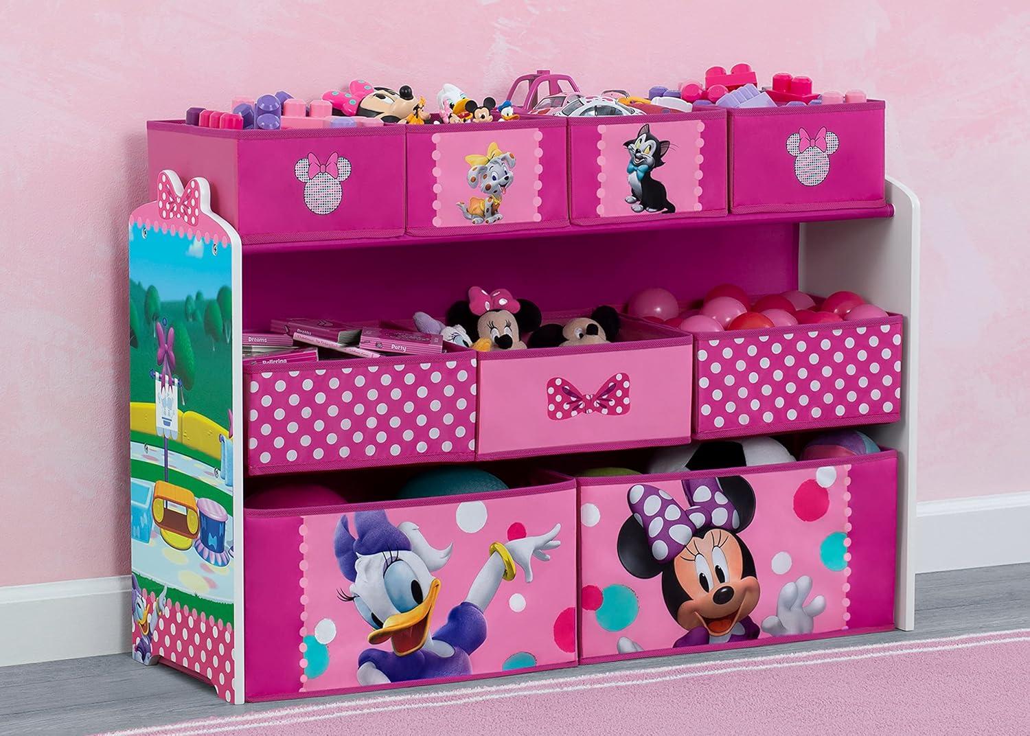 imageDelta Children Disney Princess Deluxe 9 Bin Design and Store Toy Organizer Greenguard Gold CertifiedDisney Minnie Mouse