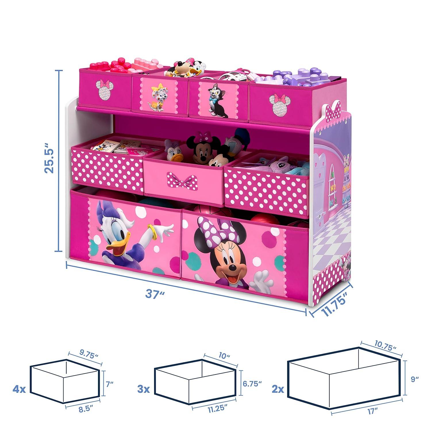 imageDelta Children Disney Princess Deluxe 9 Bin Design and Store Toy Organizer Greenguard Gold CertifiedDisney Minnie Mouse