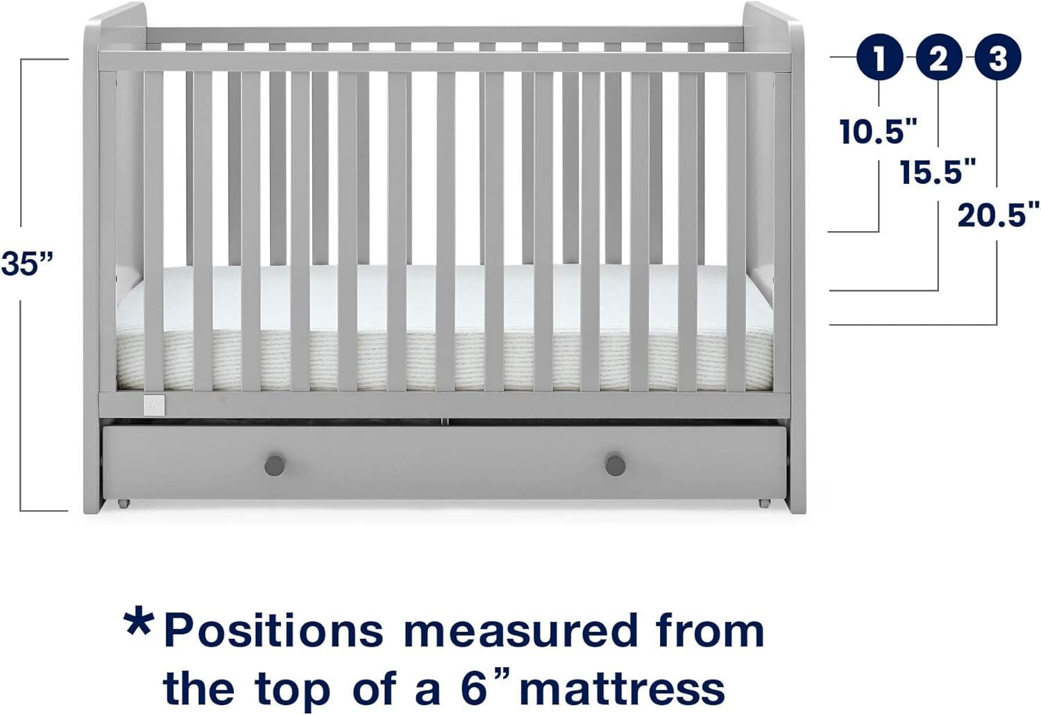 imageGAP babyGap Graham 4in1 Convertible Crib with Storage Drawer  Greenguard Gold Certified GreyDark Grey