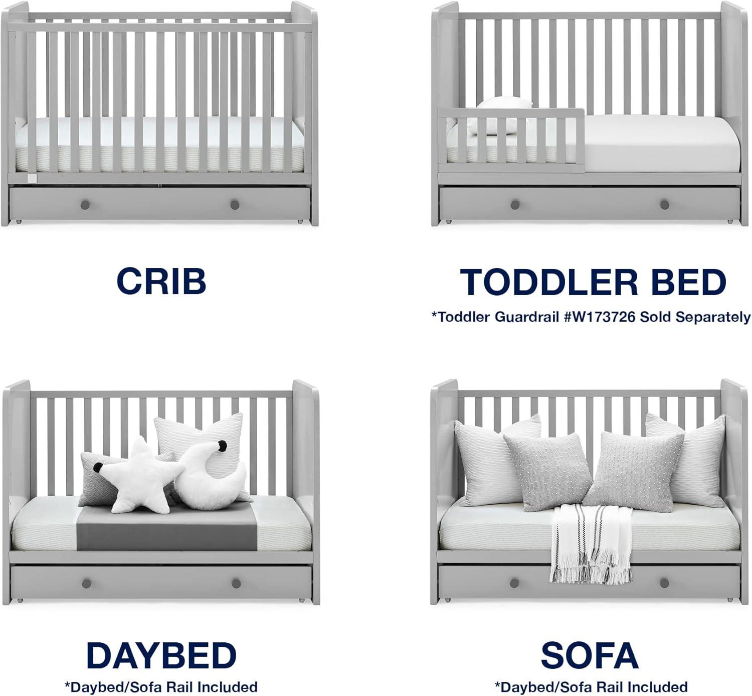imageGAP babyGap Graham 4in1 Convertible Crib with Storage Drawer  Greenguard Gold Certified GreyDark Grey