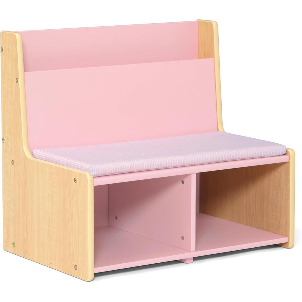 imageDelta Children  GapKids Reading Nook with Padded Bench  Greenguard Gold Certified PastelBlush Pink
