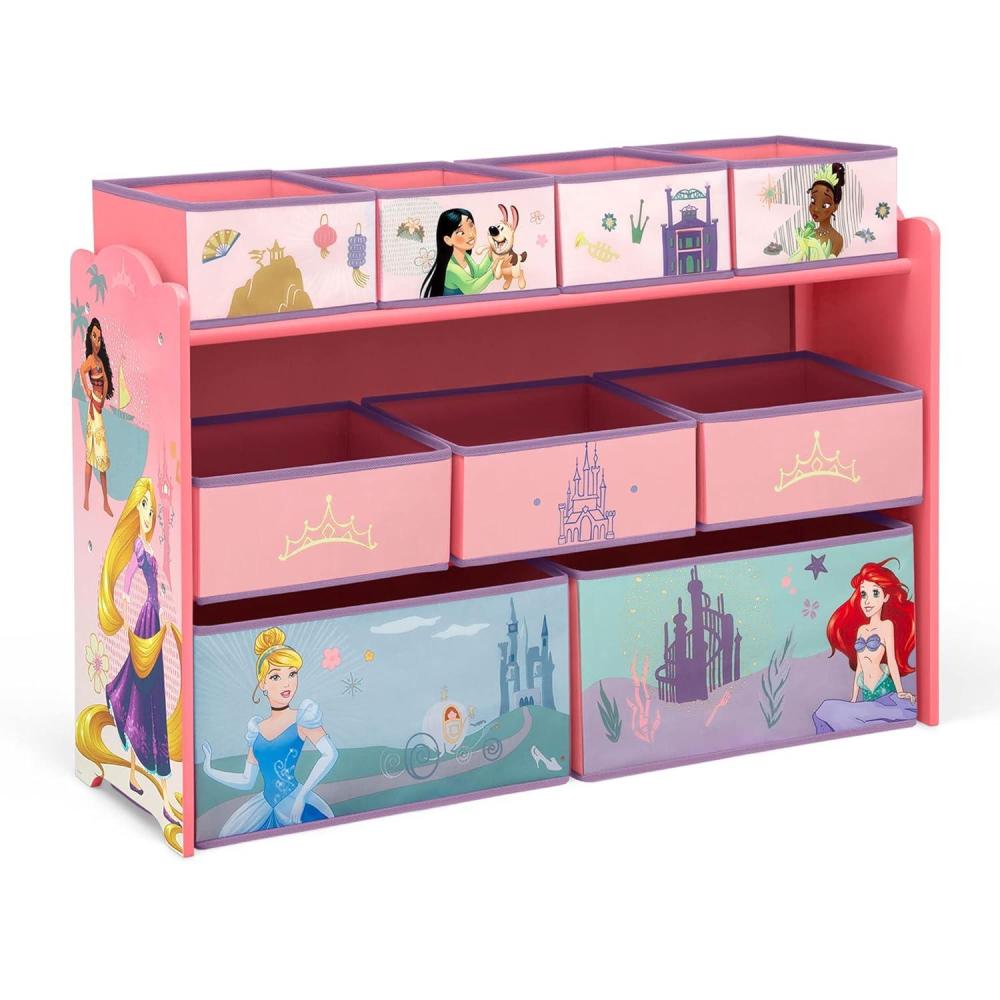 imageDelta Children Disney Princess Deluxe 9 Bin Design and Store Toy Organizer Greenguard Gold CertifiedDisney Princess