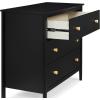 imageDelta Children Callum 3 Drawer Dresser with Interlocking Drawers Bianca WhiteNaturalBlack EbonyNatural