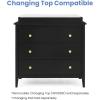 imageDelta Children Callum 3 Drawer Dresser with Interlocking Drawers Bianca WhiteNaturalBlack EbonyNatural