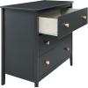 imageDelta Children Callum 3 Drawer Dresser with Interlocking Drawers Bianca WhiteNaturalCharcoal GreyNatural