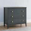 imageDelta Children Callum 3 Drawer Dresser with Interlocking Drawers Bianca WhiteNaturalCharcoal GreyNatural