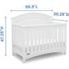 imageDelta Children Simmons Kids SlumberTime Emma 4in1 Convertible Baby Crib N More  Greenguard Gold Certified Bianca WhiteBianca White