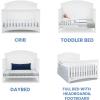 imageDelta Children Simmons Kids SlumberTime Emma 4in1 Convertible Baby Crib N More  Greenguard Gold Certified Bianca WhiteBianca White