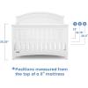 imageDelta Children Simmons Kids SlumberTime Emma 4in1 Convertible Baby Crib N More  Greenguard Gold Certified Bianca WhiteBianca White