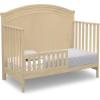 imageDelta Children Simmons Kids SlumberTime Emma 4in1 Convertible Baby Crib N More  Greenguard Gold Certified Bianca WhiteNatural Sandstone