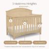 imageDelta Children Simmons Kids SlumberTime Emma 4in1 Convertible Baby Crib N More  Greenguard Gold Certified Bianca WhiteNatural Sandstone