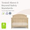 imageDelta Children Simmons Kids SlumberTime Emma 4in1 Convertible Baby Crib N More  Greenguard Gold Certified Bianca WhiteNatural Sandstone
