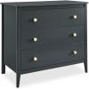 imageDelta Children Callum 3 Drawer Dresser with Interlocking Drawers Bianca WhiteNaturalCharcoal GreyNatural